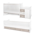 Bed MiniMAX NEW white+string Variant B /teen bed; baby bed&cupboard/ *The bed can be used by two children at the same time